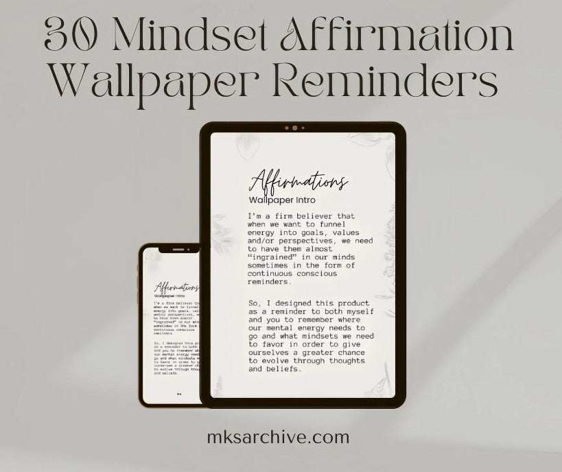 30 Mindset Affirmation Wallpaper Reminders -